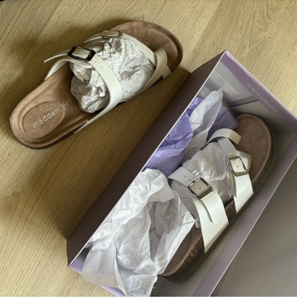 Steve Madden Madden Girl Birkenstock look-alike Two-Strap Sandals